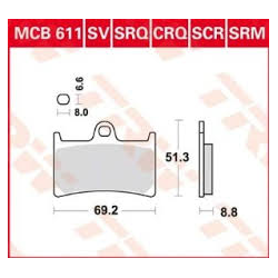 TRW LUCAS KLOCKI HAMULCOWE KH252 KH380 CARBON RACING YAMAHA FZ6 07-10