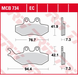 TRW LUCAS KLOCKI HAMULCOWE KH194 ORGANIC APRILIA SX 50 14-