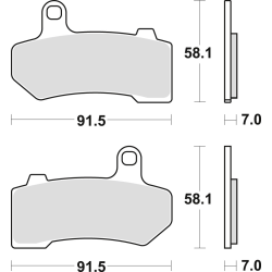 TRW LUCAS KLOCKI HAMULCOWE KH409 SINTER STREET HARLEY-DAVIDSON 1130 / 1250 / 1584 / 1690 / 1750 / 1800 / 1870 / 1923 06-21