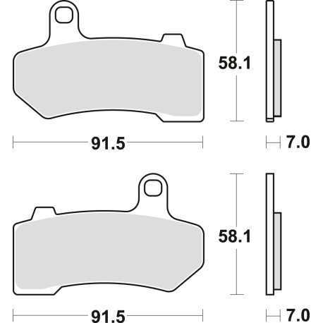 TRW LUCAS KLOCKI HAMULCOWE KH409 SINTER STREET HARLEY-DAVIDSON 1130 / 1250 / 1584 / 1690 / 1750 / 1800 / 1870 / 1923 06-21