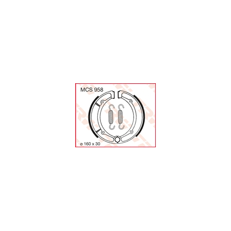 TRW LUCAS SZCZĘKI HAMULCOWE YAMAHA YFM 350 / 400 / 600 TYŁ (160X30MM) (Y516)
