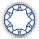Moto-Master, rozeta DUAL RING (ocelová / duralová) 270 50 (27050), modrá barva, Yamaha YZ/YZF '99-'18 WRF '01-'18 (JTR25
