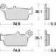 TRW Lucas, brzdové desky KH131 Organic, Honda CRF 230 08-10, XR 250 88-97, XR 600 91-99, Yamaha WR 125 98-07, zadní