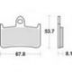 TRW LUCAS KLOCKI HAMULCOWE KH187 SINTER RACING HONDA RVF 750 94-97, CB 900 HORNET 02-06, CB 1300 X4 97-99, KAWASAKI KLR 250 82-8