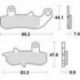 TRW Lucas, brzdové desky KH157 Sinter Street Suzuki RG V250 93-95 DR 600 / 650 89-96 DR 750 89, DR 800 90-91, zadní