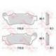 TRW Lucas, brzdové desky KH261 KH281 Organic, Honda NT 650 V 02-05, VFR 800 98-05, XL 1000 V 99-03 STX 1300 02-08, GL 1800 01-1