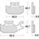 TRW Lucas, brzdové desky KH307 Sinter Offroad, CAN-AM OUTLANDER 500 07-12 DS 650 01-07 OUTLANDER 650 / 800 07-12, Yamaha YFM 40