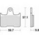 TRW Lucas, brzdové desky KH254 Sinter Street Suzuki GSXR 600 04-05, GSF 650 05-06, GSXR 750 04-05, GSX 1400 01-07, zadní
