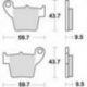 TRW Lucas, brzdové desky KH346 Sinter Offroad, (Racing) Honda CRF 250 04-, CRF 450 02-, zadní