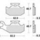 TRW Lucas, brzdové desky KH414 Sinter Offroad, Suzuki LTA 400 08-, LTA 450 06-12, LTA 500 09-, LTA 750 08-,