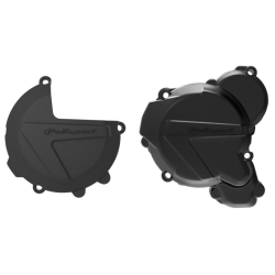 POLISPORT ZESTAW OSŁONA POKRYWY (DEKLA) ALTERNATORA ORAZ OSŁONA POKRYWY SPRZĘGŁA KTM EXC/XCW TPI 250/300