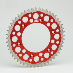 RENTHAL ZĘBATKA TYLNA TWINRING 289 50 (STALOWO-ALUMINIOWA) KOLOR CZERWONY HONDA CR/CRF (JTR210