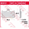 TRW LUCAS KLOCKI HAMULCOWE KH347 SPIEK METALICZNY SINTER RACING KAWASAKI Z 800 13-17