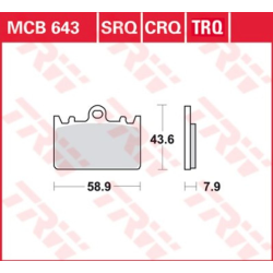 TRW LUCAS KLOCKI HAMULCOWE KH180 SINTER RACING KAWASAKI ZXR 400L 91-03