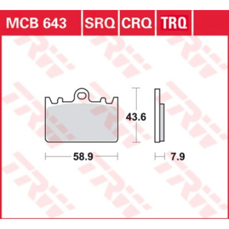 TRW LUCAS KLOCKI HAMULCOWE KH180 SINTER RACING KAWASAKI ZXR 400L 91-03