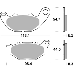 SBS KLOCKI HAMULCOWE KH663 PASUJE DO: YAMAHA YZF-R25 '15-'17