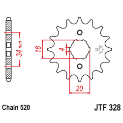 JT 2021/12 ZĘBATKA PRZEDNIA 273 15 HONDA XR 200R