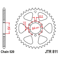 JT 2021/12 ZĘBATKA TYLNA 811 39 SUZUKI TC 125/185 '73-77