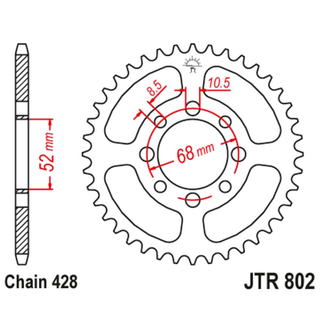 JT 2021/12 ZĘBATKA TYLNA 802 32 SUZUKI SHOGUN 110
