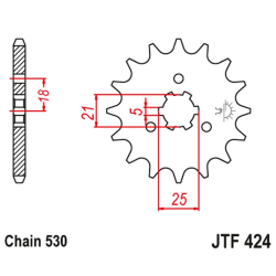 JT 2021/12 ZĘBATKA PRZEDNIA 424 14 SUZUKI GT 380/550/750 (42414JT) (ŁAŃC. 530) NA ZAMÓWIENIE