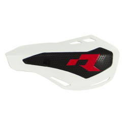 RACETECH 2022/04 OSŁONY RĄK (HANDBARY) HP1 KOLOR BIAŁY (Z 2 RODZAJAMI MOCOWAŃ DO KIEROWNICY ORAZ MANETEK)