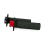 RACETECH 2022/04 MANETKI R20 LOCK-ON (22+25MM) KOLOR CZARNY (HALF WAFFLE) + 8 ADAPTERÓW ROLGAZU