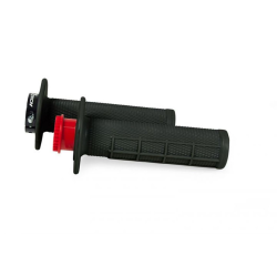 RACETECH 2022/04 MANETKI R20 LOCK-ON (22+25MM) KOLOR SZARY (HALF WAFFLE) + 3 ADAPTERY ROLGAZU DO MOTOCYKLI BETA