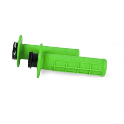 RACETECH 2022/04 MANETKI R20 LOCK-ON (22+25MM) KOLOR ZIELONY NEON (HALF WAFFLE) + 8 ADAPTERÓW ROLGAZU