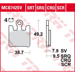 TRW LUCAS ZF KLOCKI HAMULCOWE KH369/4 CARBON RACING KAWASAKI ZX-6RR 600