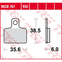 TRW LUCAS ZF KLOCKI HAMULCOWE KH351 ORGANIC GAS GAS TXT 125/200/250/280/300 '04-'11