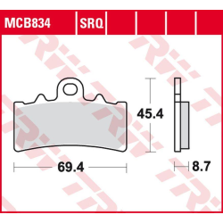 TRW LUCAS ZF KLOCKI HAMULCOWE KH606 ORGANIC BMW G 310GS/R '16-