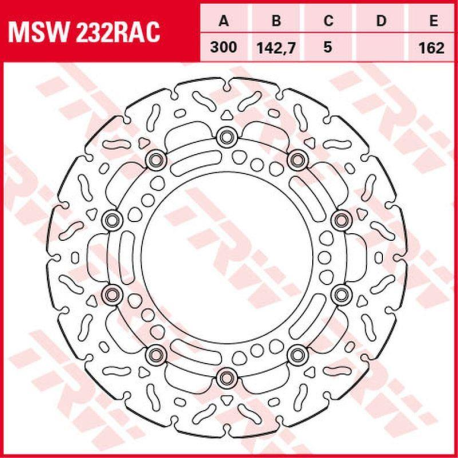 TRW LUCAS ZF TARCZA HAMULCOWA PRZÓD KAWASAKI NINJA 650