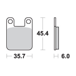 SBS KLOCKI HAMULCOWE KH115 CERAMIC KOLOR CZARNY PASUJE DO YAMAHA DT50R '04-
