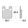 SBS KLOCKI HAMULCOWE KH115 CERAMIC KOLOR CZARNY PASUJE DO YAMAHA DT50R '04-