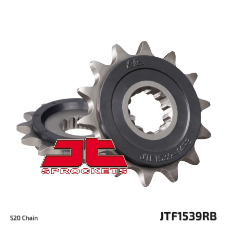 JT ZĘBATKA PRZEDNIA 2273 14 Z GUMĄ KAWASAKI EX250/300 NINJA '08-'16 (JTF1539.14RB)* (ŁAŃC. 520)