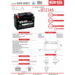 BS AKUMULATOR BTZ14S (FA) (YTZ14S) 12V 11
