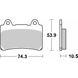 SBS PROMOCJA KLOCKI HAMULCOWE KH123 STREET CERAMIC KOLOR CZARNY PASUJE DO: YAMAHA XVZ 1300