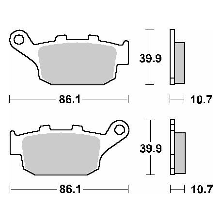 SBS KLOCKI HAMULCOWE KH140 STREET CERAMIC KOLOR CZARNY