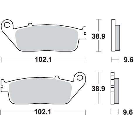 SBS KLOCKI HAMULCOWE KH196 STREET CERAMIC PASUJE DO: HONDA CB 500