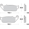 SBS KLOCKI HAMULCOWE KH196 STREET CERAMIC PASUJE DO: HONDA CB 500