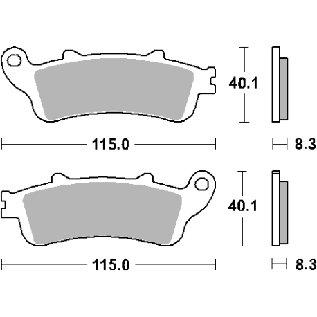 SBS KLOCKI HAMULCOWE KH261 / KH281 STREET CERAMIC KOLOR CZARNY PASUJE DO: HONDA CBR1000RR
