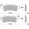 SBS KLOCKI HAMULCOWE KH261 / KH281 STREET CERAMIC KOLOR CZARNY PASUJE DO: HONDA CBR1000RR