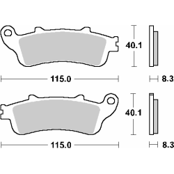 SBS KLOCKI HAMULCOWE KH261 / KH281 STREET CERAMIC KOLOR CZARNY PASUJE DO: HONDA CBR1000RR