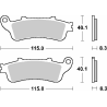 SBS KLOCKI HAMULCOWE KH261 / KH281 STREET CERAMIC KOLOR CZARNY PASUJE DO: HONDA CBR1000RR