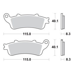 SBS KLOCKI HAMULCOWE KH261 / KH281 STREET EXCEL/RACING SINTER KOLOR ZŁOTY PASUJE DO: HONDA CBR1000RR