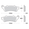 SBS KLOCKI HAMULCOWE KH261 / KH281 STREET EXCEL/RACING SINTER KOLOR ZŁOTY PASUJE DO: HONDA CBR1000RR