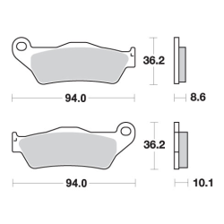 SBS KLOCKI HAMULCOWE KH363 STREET EXCEL/RACING SINTER KOLOR ZŁOTY PASUJE DO: BMW R850/1100/1150/1200