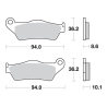 SBS KLOCKI HAMULCOWE KH363 STREET EXCEL/RACING SINTER KOLOR ZŁOTY PASUJE DO: BMW R850/1100/1150/1200