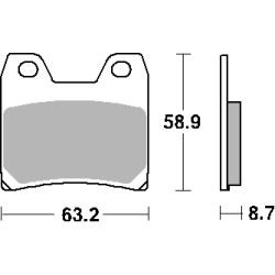SBS PROMOCJA KLOCKI HAMULCOWE KH348 STREET CERAMIC KOLOR CZARNY PASUJE DO: YAMAHA FZS1000