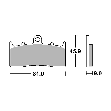 SBS KLOCKI HAMULCOWE KH613 STREET CERAMIC KOLOR CZARNY PASUJE DO: BMW K1200/1300/1600